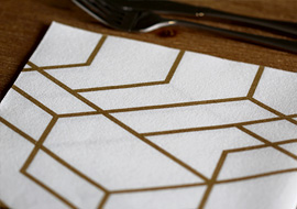 Airlaid printed napkins