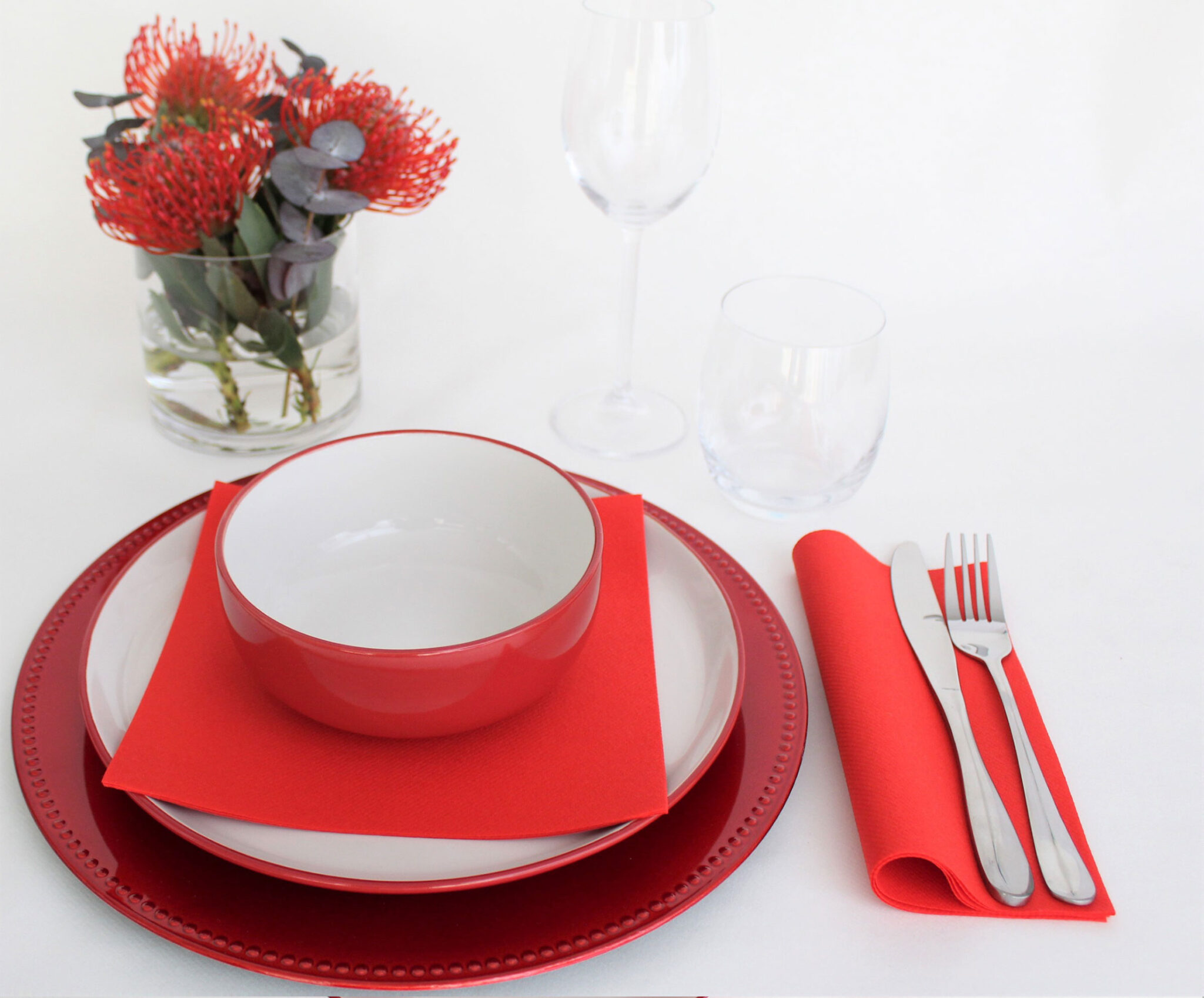 Red Napkins | Red Airlaid Napkin | Disposable Airlaid Napkins