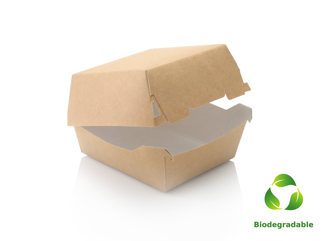 Burger Box - Kraft White - 115mm - Biodegradable