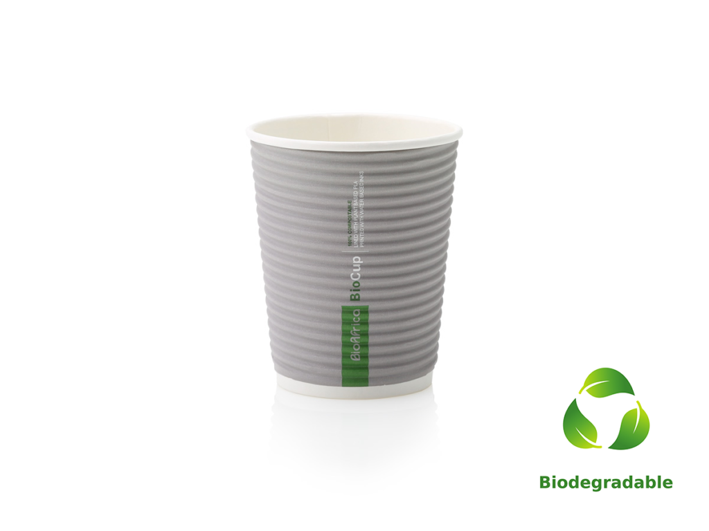 Charcoal Cup Ripple - 250ml - Biodegradable