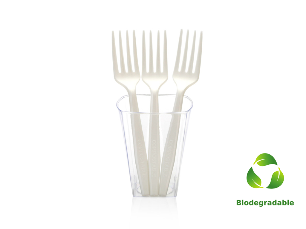 Corn Starch Fork - 16cm - Biodegradable