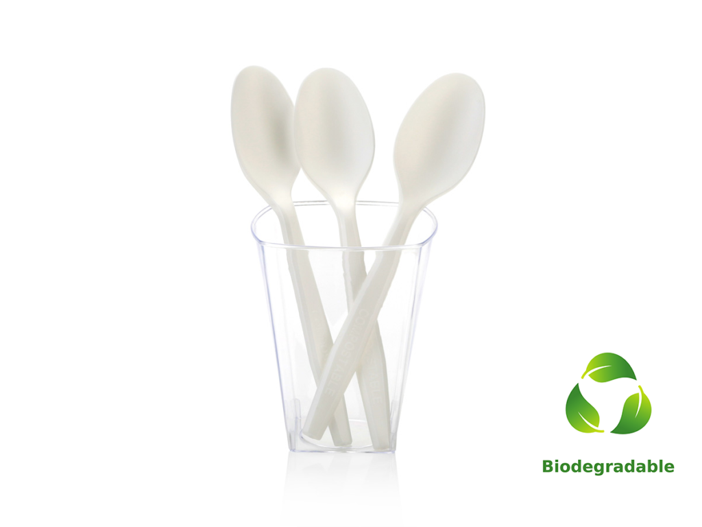 Corn Starch Spoon - 16cm - Biodegradable