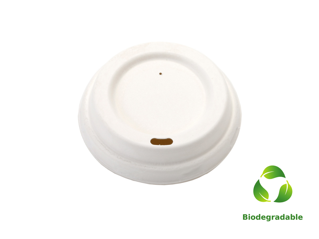 Lid White Bagasse - 80ml - 250ml - Biodegradable