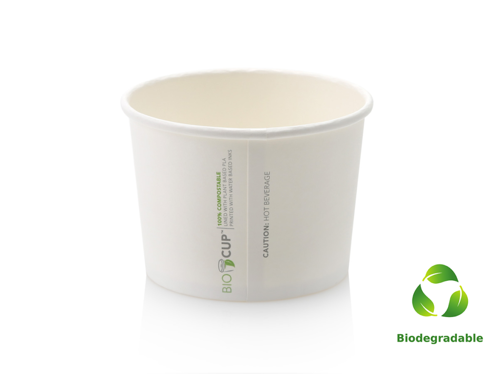Noodle Box - White - Round Base - 500ml - Biodegradable