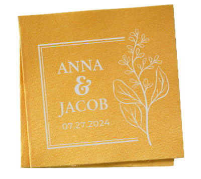 orange wedding napkins