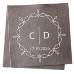 brown wedding napkins
