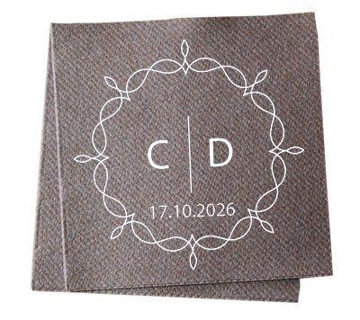brown wedding napkins