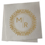 pebble stone wedding napkins