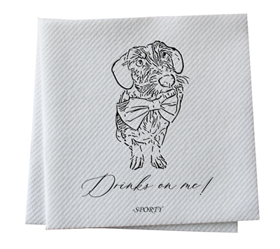 White wedding napkins