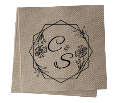 cappuccino wedding napkins