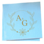 pale blue wedding napkins